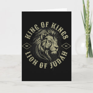 King Of Kings Lion Of Judah Christian Faith Religi Card