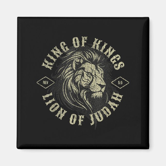 King Of Kings Lion Of Judah Christian Faith Religi Magnet (Front)