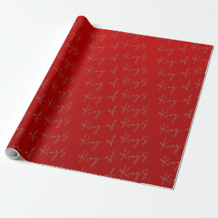 King of Kings Red Christmas  Wrapping Paper