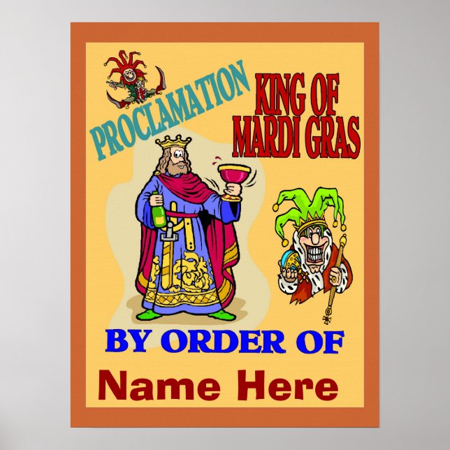 King Of Mardi Gras, Add Names, Poster (Front)