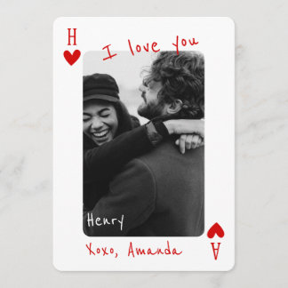 king Of My Heart Personalized Photo Holiday Card