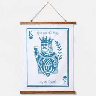 King of my Heart Wood Topped Wall Tapestry 