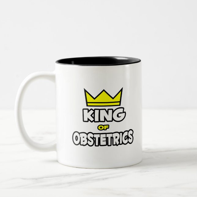 King of Obstetrics Two-Tone Coffee Mug (Left)