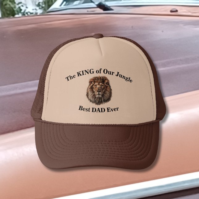 King Of Our Jungle Best Dad Ever Trucker Hat (Creator Uploaded)