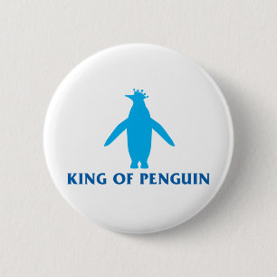 King of Penguin 6 Cm Round Badge