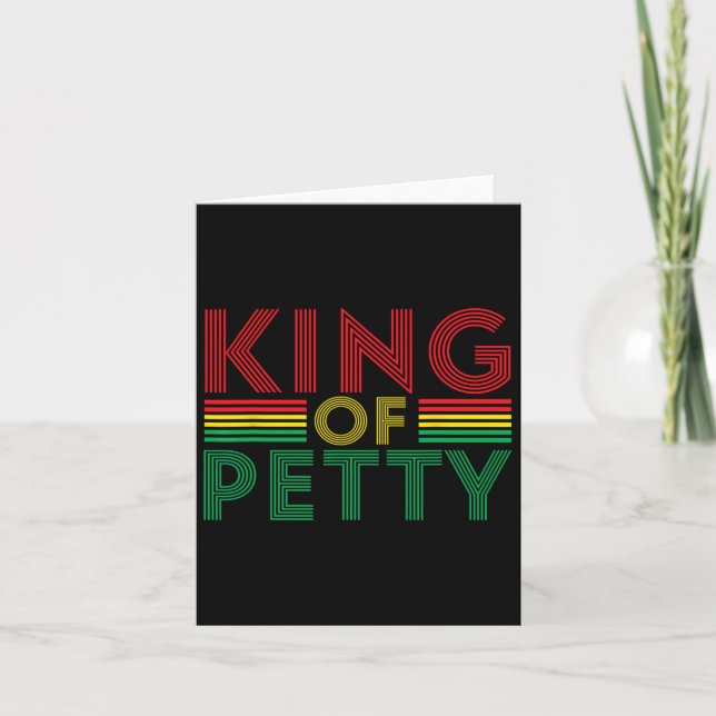 King Of Petty Afrocentric African American Junetee Card (Front)