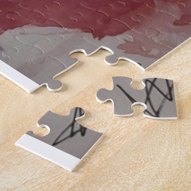 King of Pink Original Watercolour Jigsaw Puzzle (Side)