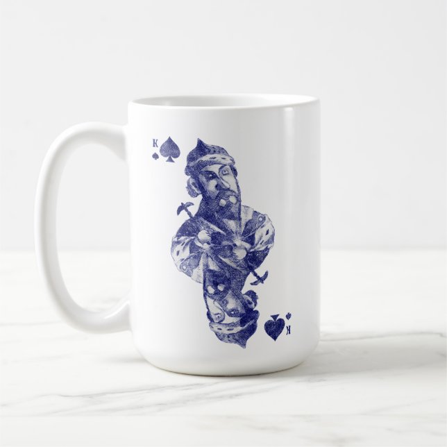 King of playing cards coffee mug (Left)