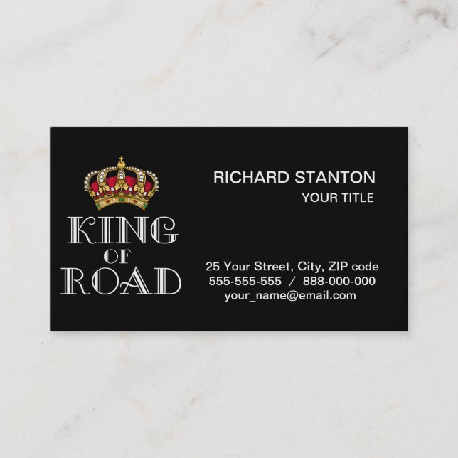 King of road business card (Front)