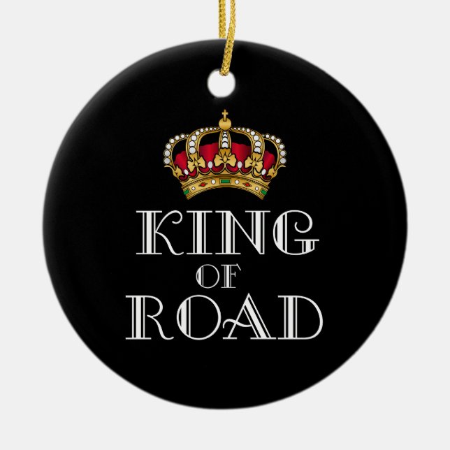 King of road ceramic tree decoration (Front)