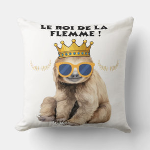 King of Sloth Pillow – funny Sloth Monkey