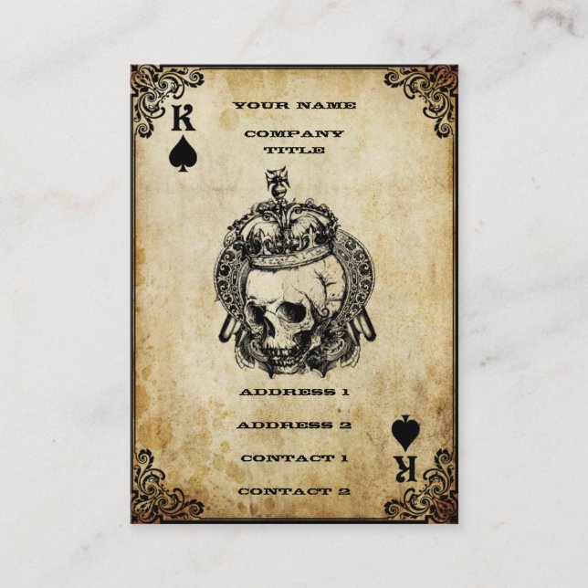 King of Spades - Business Card (Front)