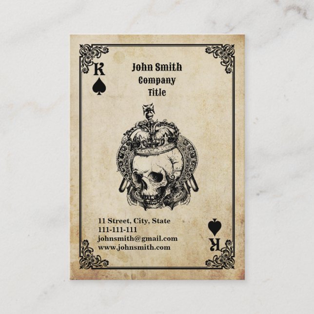 King of Spades - Business Card (Front)
