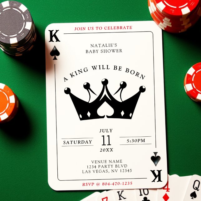 King of Spades Casino Poker Card Boy Baby Shower (King of Spades Casino Poker Card Boy Baby Shower
)