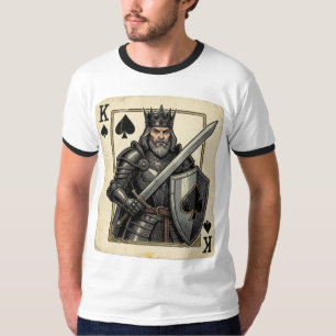 King of Spades – Dark Armoured King with Sword T-Shirt