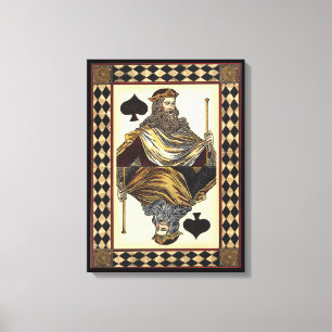 King of Spades Playing Card by Vision Studio Canvas Print