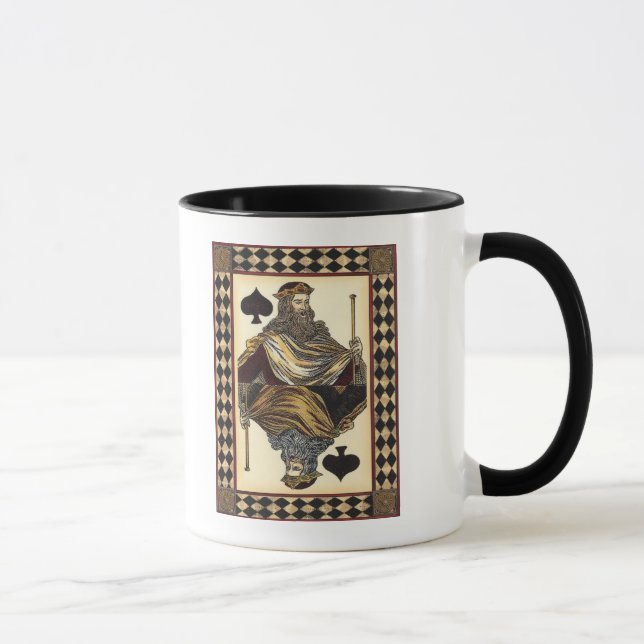 King of Spades Playing Card by Vision Studio Mug (Right)