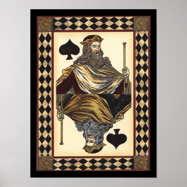 King of Spades Playing Card by Vision Studio Poster (Front)