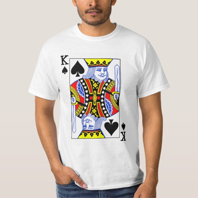 King of Spades Playing Card T-Shirt (Front)
