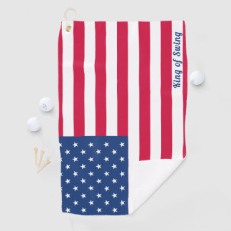 King of Swing | American Flag Golf Towel