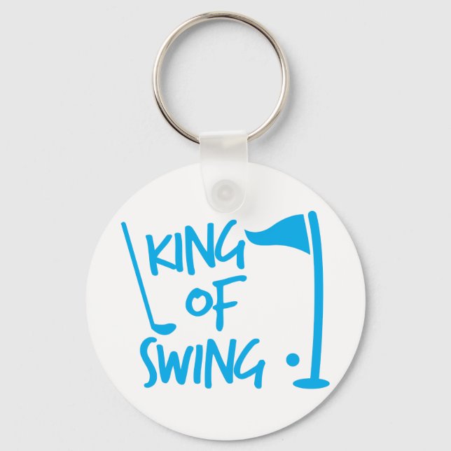 King of SWING! golf ball and golf club Key Ring (Front)