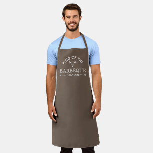 King Of The Barbeque   Dad Gift Personalised Name Apron