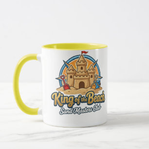 King of the Beach Sandcastle Sand Masters Club Art Mug