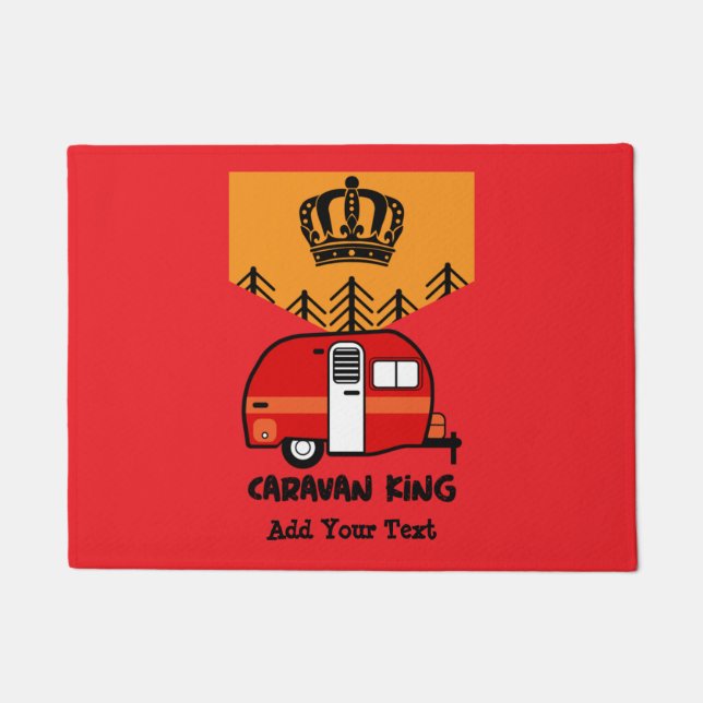  King of the Camper - Funny Camping RV    Doormat (Front)