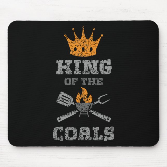 King Of The Coals Grill Barbecue Meat Grilling Bbq Mouse Pad (Front)
