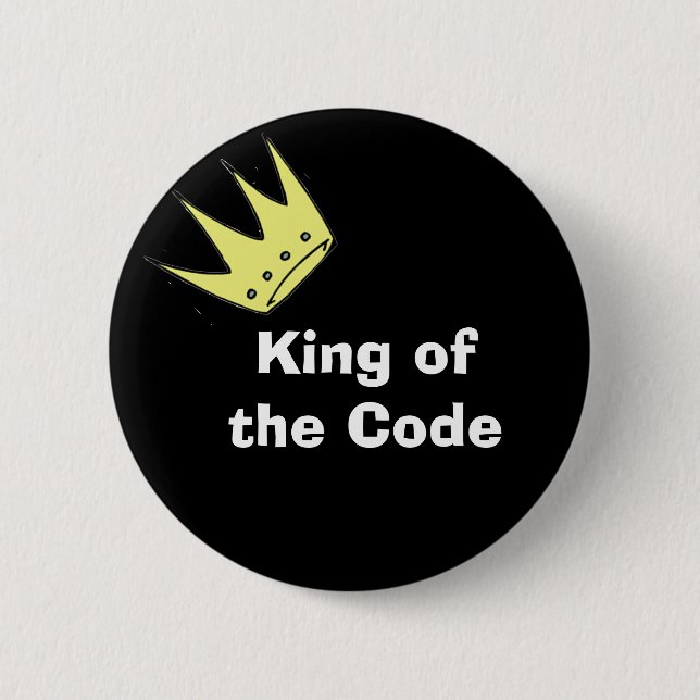 King of the Code 6 Cm Round Badge (Front)