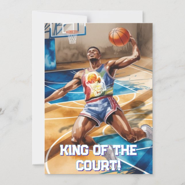 King of the court! magnetic invitation (Front)