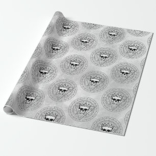 King of the Dead: Dark Gothic Royal Sigil Card Wrapping Paper