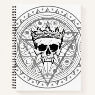 King of the Dead: Dark Royal Vampire Sigil White Notebook