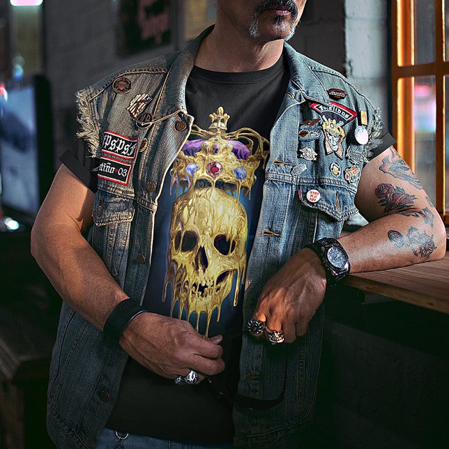 King of the Dead Melting Golden Skull T-Shirt (Creator Uploaded)