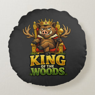King of the Forest Round Cushion