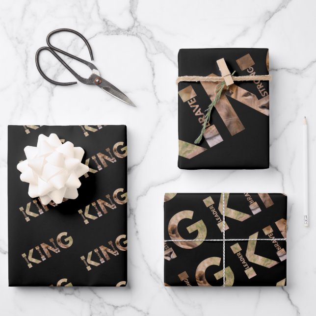 King of the Forest Wrapping Paper Sheet (Front)