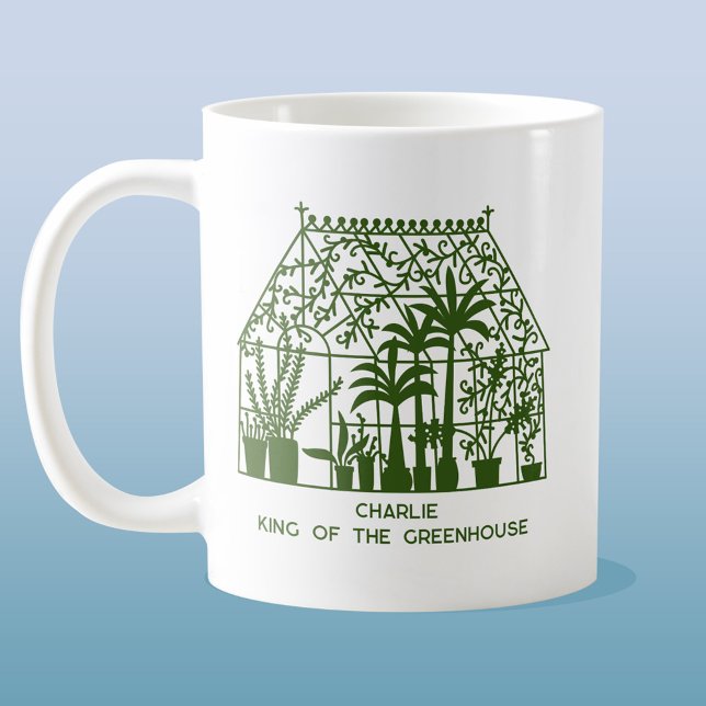 King of the Greenhouse Personalised Gardening Coffee Mug (Creator Uploaded)