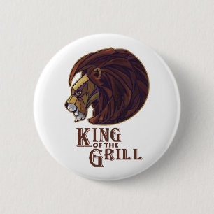 King of the Grill 6 Cm Round Badge