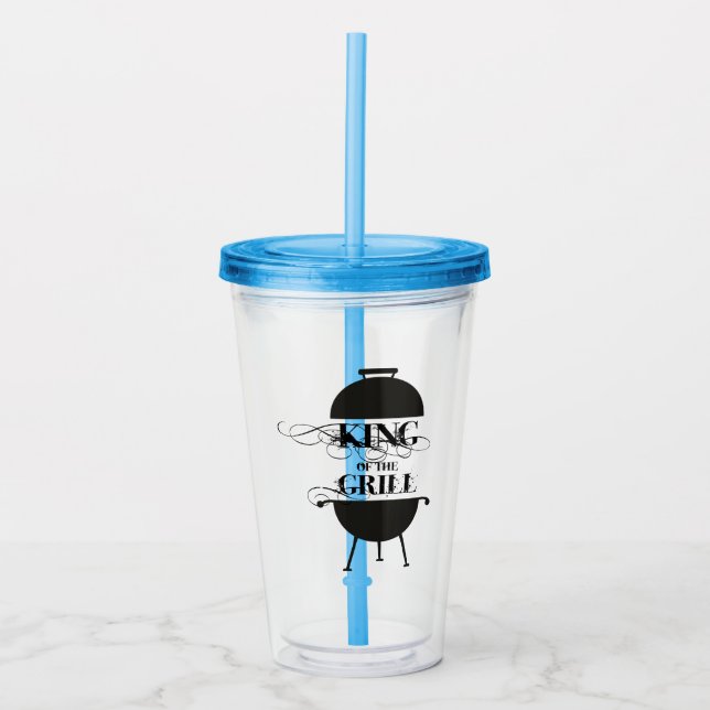King Of The Grill Acrylic Tumbler (Front)