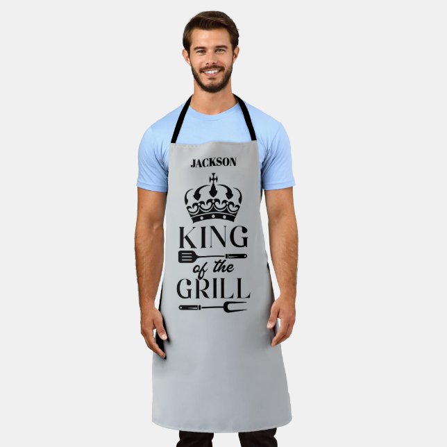 King of the Grill All-Over Print Apron (Worn)