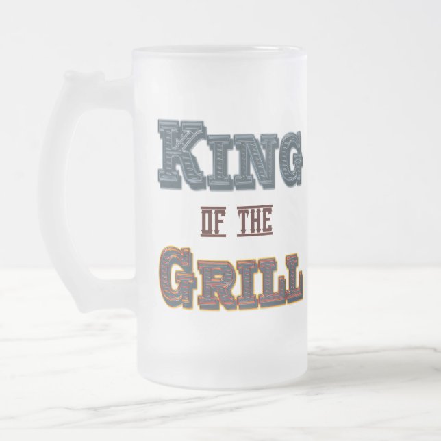 King of the Grill BBQ Cooking Saying Mug (Left)