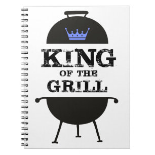 King Of The Grill, Black Blue Crown Notebook