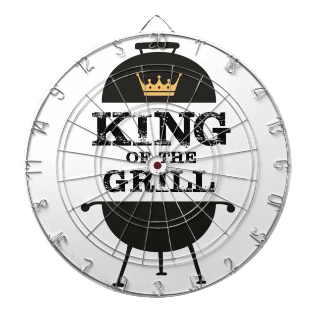 King Of The Grill, Black Gold Crown Dartboard (Front)