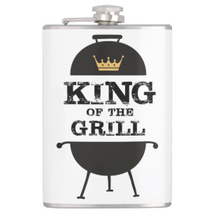 King Of The Grill, Black Gold Crown Hip Flask