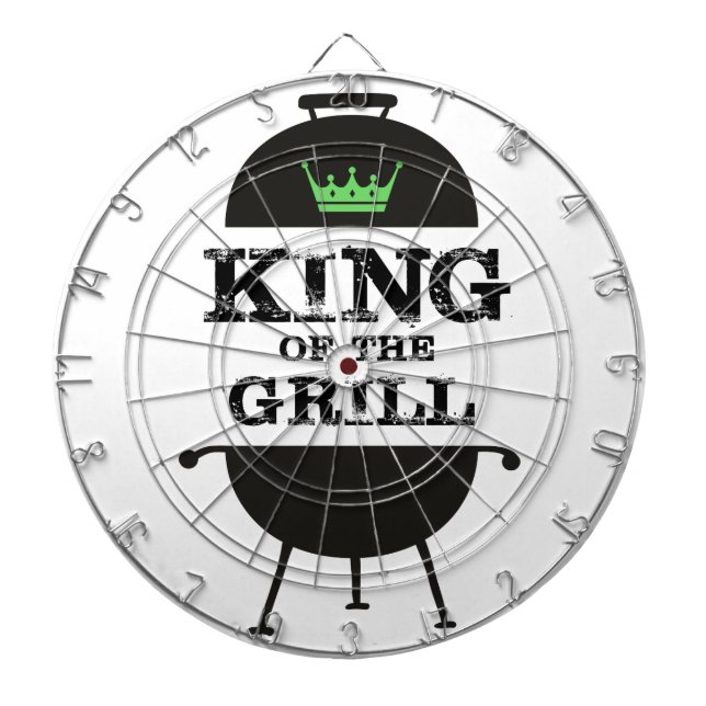 King Of The Grill, Black Green Crown Dartboard (Front)