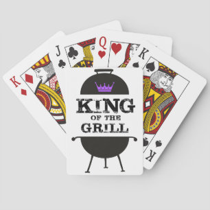 King Of The Grill, Black Purple Crown Playing Cards