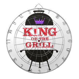King Of The Grill, Black Purple Crown Red Dartboard