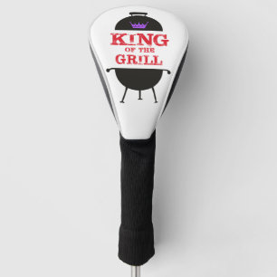 King Of The Grill, Black Purple Crown Red Golf Head Cover