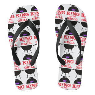 King Of The Grill, Black Purple Crown Red Jandals