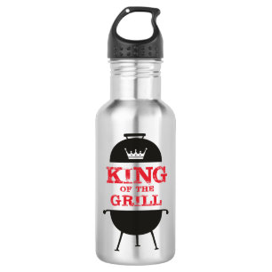 King Of The Grill, Black White Crown Red 532 Ml Water Bottle